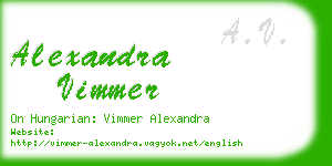 alexandra vimmer business card